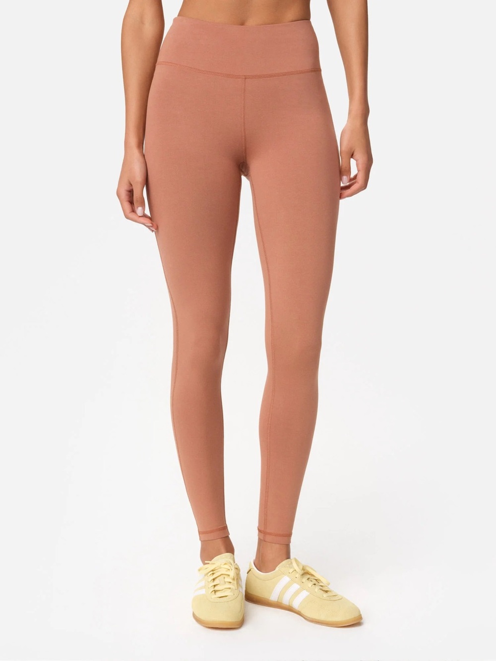 MATE the Label High Rise High Waist Stretch Leggings Coral Rose Pink Organic